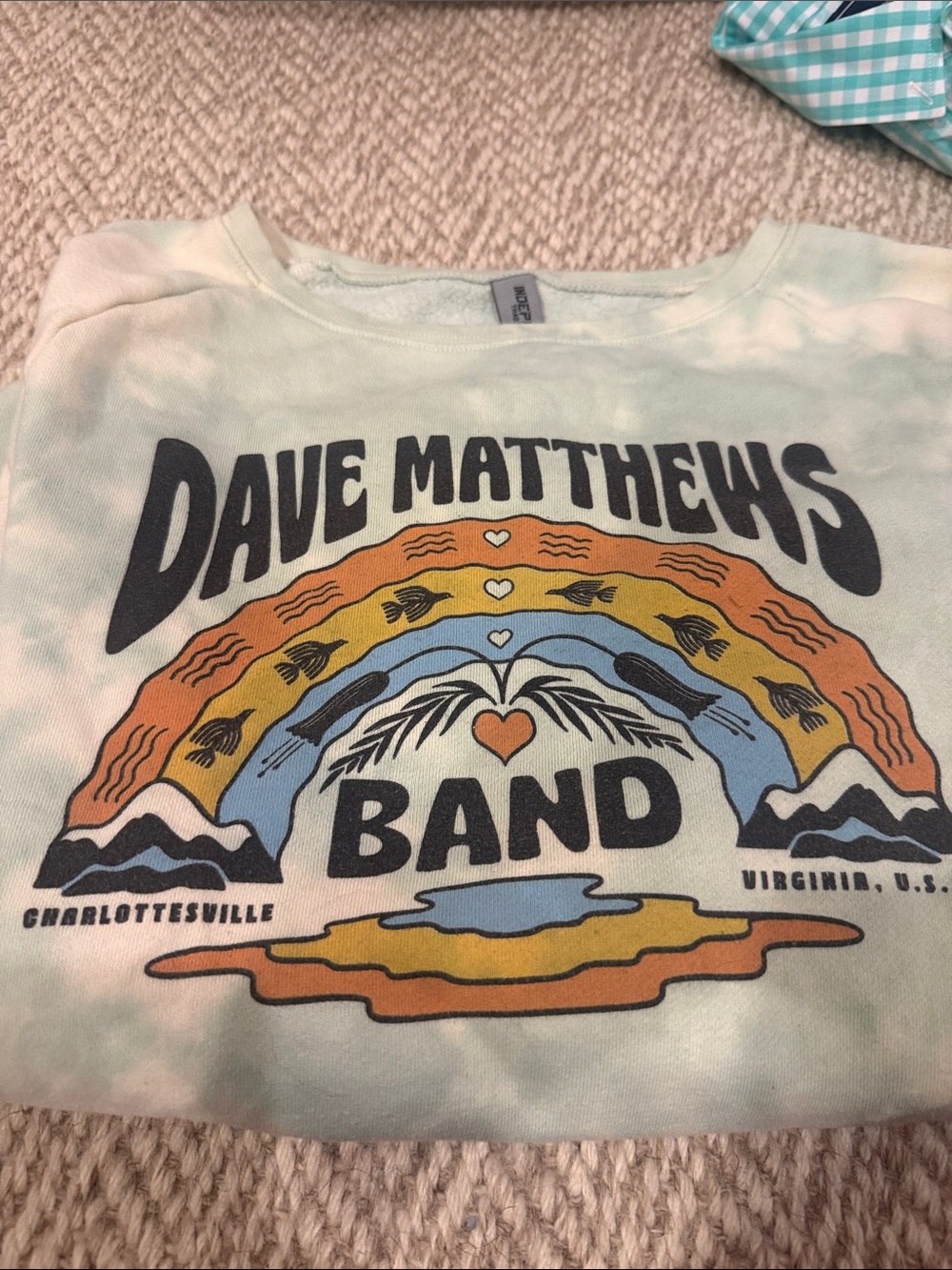 Dave Matthews Band Tie-Dye Graphic Sweatshirt - Mint Green